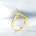 thumbnail image 4 of Gem Stone King 1.00 Ct Oval Cabochon White Simulated Opal 10K Yellow Gold Ring, 4 of 4