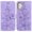 Purple, variant on For iPhone 16 Plus 6.7" lily Embossed Strong Magnetic Attachment/Closure, Card Slots/Pocket, PU Leather Flip Wallet Case ,Brown,For iPhone 16 Plus