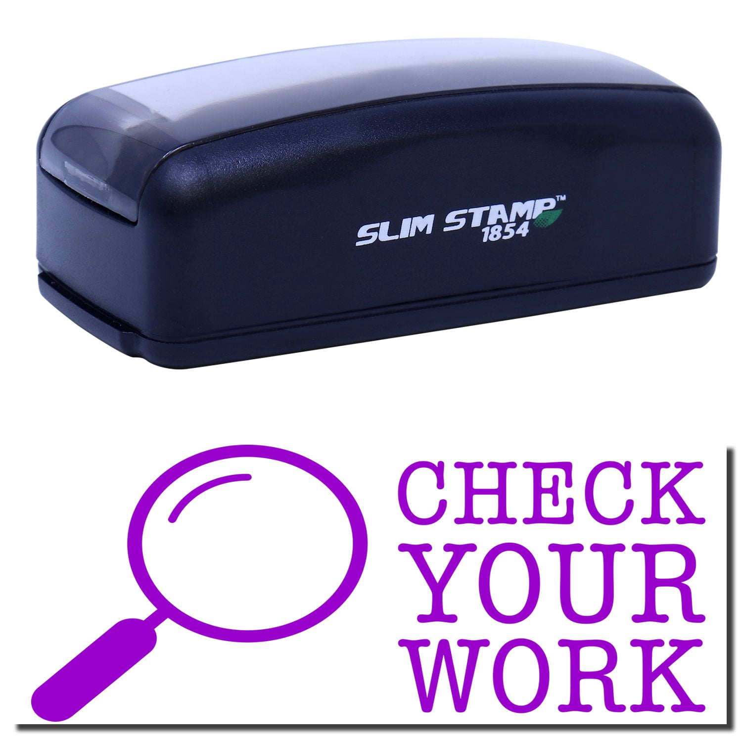 Large Pre-Inked Check Your Work Stamp, Slim 1854, Ultra Slim Design ...