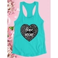 thumbnail image 3 of Love You Mom Carved Heart Racerback Tank Women -Image by Shutterstock, Female XX-Large, 3 of 4