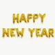 thumbnail image 3 of Matsuzay Globo metálico de Feliz Año Nuevo para colgar en la pared para decorar el hogar, lámina para exteriores no tóxica 2024 para Kits de decoración para fiestas Oro, 3 of 6