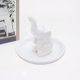 thumbnail image 5 of Bandeja de cerámica para joyas | Plato decorativo con forma de elefante | Soporte y organizador de anillos | Pequeño plato para guardar objetos pequeños en el tocador, la cómoda o la mesita de noche, 5 of 7