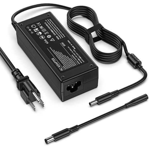 Jippofu 65W AC Adapter Compatible with Dell Inspiron 13/16 Latitude 5490 and More Series Adapter Power Supply Cord