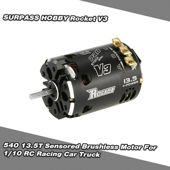 SURPASS HOBBY Rocket V3 540 13.5T Sensored Brushless SPEC Motor Black for 1/10 RC Racing Car Truck