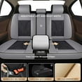 thumbnail image 3 of JIAMAOXIN Full Set Universal Car Seat Cover, Breathable and Waterproof Faux Leather Automotive Seat Covers for SUVs, Sedans, Trucks (5 Seats,Black&Grey), 3 of 5