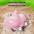 thumbnail image 4 of Loespoir Cute Pet Animals Press Car Toy with Hippopotamus Design, Inertia Powered for Easy Play, Interactive Vehicle, Gift for Birthday and Holiday, Motor Skills Development(Pink), 4 of 7
