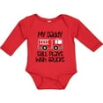 thumbnail image 3 of Inktastic Firefighter Daddy Plays with Trucks Boys or Girls Long Sleeve Baby Bodysuit, 3 of 5