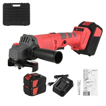 

Battery-operated Electric Angle Grinder Tool Kit Portable Lithium Battery Brushless Grinder Machine Rechargeable 21V Cordless Handheld Lithium Grinder Tool 9000RPM 3-Speed Adjustment Li-ion