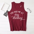 thumbnail image 5 of WEIWEN Racerback Tank Tops for Women You Had Me at Day Drinking Summer Casual Camisole Top for Women Workout Yoga Tanks Vacation Beach Shirts Women's Clothing , L, 5 of 5