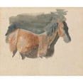 thumbnail image 3 of Robert Hills 17x15 Black Modern Framed Museum Art Print Titled - Sketch of a Horse, 3 of 5