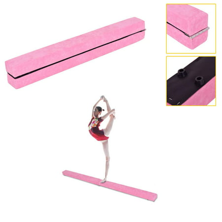 Ktaxon 7ft Folding Balance Beam, Non-slip Kids Floor Sectional Gymnastics Bar, for Stability Skill Performance Training,