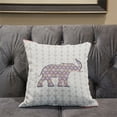 thumbnail image 6 of Amrita Sen Designs  18 x 18 in. Elephant Silhouette Duo Broadcloth Indoor & Outdoor Zippered Pillow - Multi Color, 6 of 6