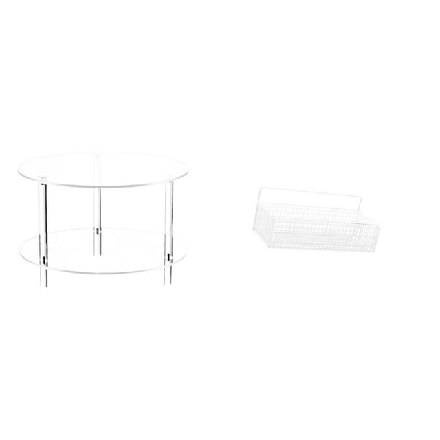 Mesita De Noche Compacta De Acrílico Para Sala De Estar, Fácil De Armar, Mesa Auxiliar Transparente Para El Hogar, Baño O Bebidas.