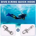 thumbnail image 5 of de Seguridad de Acero Inoxidable 316 con Resorte y Perno de Ojo Giratorio, de una Sola Cabeza, para Buceo Marino, con Anilla en D y Eslabón Giratorio., 5 of 5