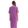 thumbnail image 3 of Just Love Short Sleeve Nightgown Sleep Dress for Women (Purple - Bed Happy Place, 3X), 3 of 3