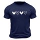 thumbnail image 4 of Tops para hombre, blusas y camisas de cuello redondo y manga corta para hombre. Camiseta/camisa informal de cuello redondo y manga corta con estampado de corazones para hombre. Tops de poliéster para, 4 of 4