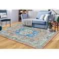 thumbnail image 2 of Floral Rug, Gift Rugs, Bathroom Rugs, Floor Rugs, Blue Rugs, Moroccan Design Rugs, Medallion Rugs, Large Rug, Bedroom Rugs, Turkish Rug, 3.3'x9.2' - 100x280 cm, 2 of 8