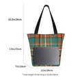 thumbnail image 3 of Fotbe colorful plaid Bolsa de Playa con Estampado, Bolsa de Hombro, Bolsa de Mano Espaciosa, Bolsa de Viaje Ligera, Bolsa de Compras Versátil, 3 of 6