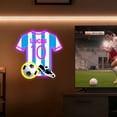 thumbnail image 5 of UPONRAY Jersey Custom Neon Signs with Soccer and Sneaker, Usb Powered with Adjustable Brightness Wall Decor for Gifts, Warm White, 16 inch, 5 of 8