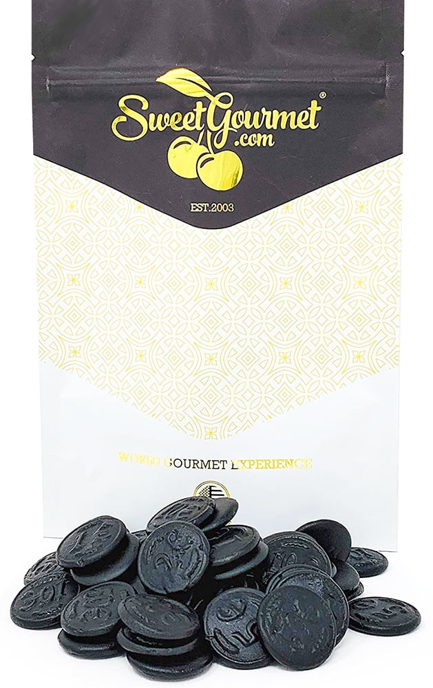 SweetGourmet Premium Dutch Licorice | Salted Licorice Coins Bulk Candy | 1 Pound