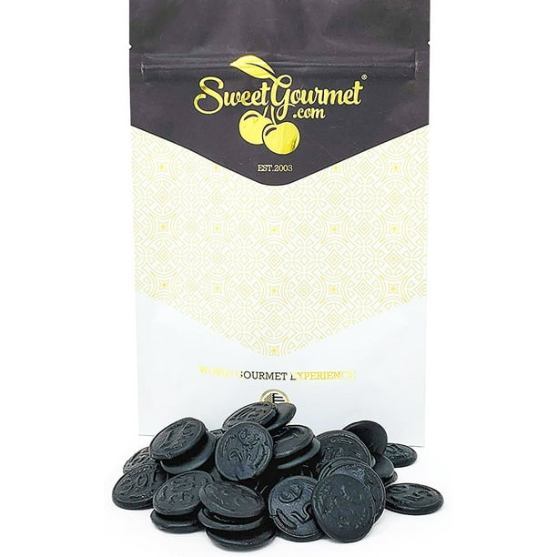 SweetGourmet Premium Dutch Licorice Salted Licorice Coins Bulk Candy