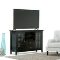 thumbnail image 3 of Artisan 53 inch Wide Solid Wood Tall TV Stand in Black For TVs up to 60 inches, 3 of 10