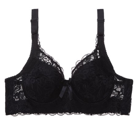 

Lace Bras For Women Gathering Push-Up Deep V Bra Adjustable Cordless Brassiere