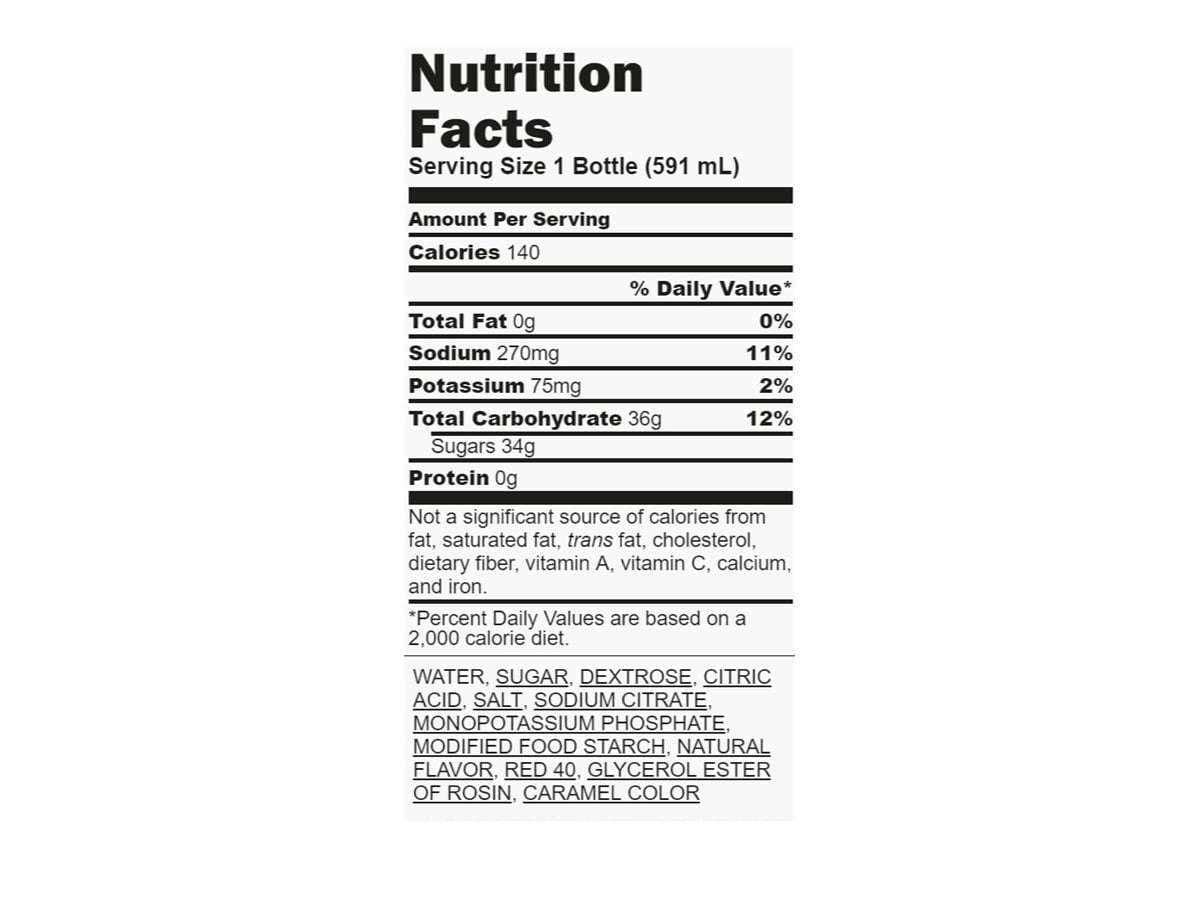 G-Series Perform 02 20 oz. Bottle Thirst Quencher - Fruit Punch (24/Carton)
