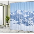 thumbnail image 5 of Ambesonne Winter Shower Curtain, Alps White Wilderness, 69"Wx84"L, White Blue, 5 of 5