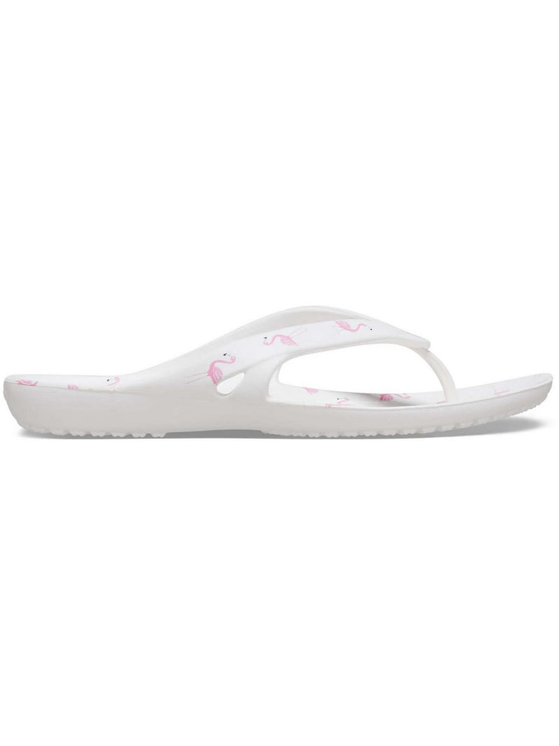 Crocs Women's Kadee Ii Graphic Flip Flops White/Flamingo