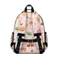 thumbnail image 3 of Colorful Mushroom Cartoon Pink Pattern Backpack for School,Cute School Bag,Schoolbag with Adjustable Shoulder Straps & Padded Back,15.25"x11.5"x5.25", 3 of 5