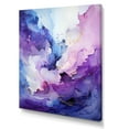 thumbnail image 2 of Designart "Mystic Melodies in Purple and Blue I" Abstract Canvas Wall Art - Modern Blue Abstract Collages Living Room Canvas Art, 2 of 6