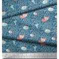 thumbnail image 2 of Soimoi Poly Georgette Fabric Dot,Fish & Cat Kids Print Fabric by Yard 52 Inch Wide, 2 of 3