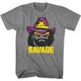 thumbnail image 1 of Macho Man Just Savage Graphite Heather Adult T-Shirt, 1 of 2