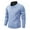 Sky Blue, variant on Kureaily Knit Sweater Coat With Built In Shirt Collar Fashionable Autumn Winter Outerwear For Gentlemen Casual Pullover Sweaters