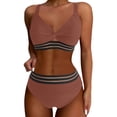 thumbnail image 1 of WEAIXIMIUNG Women High Waist Two Piece Swimsuit Cutout Bikini Set Swimsuit L, 1 of 6