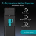 thumbnail image 2 of Brio 430 Black Bottom Load Water Cooler Dispenser, Hot, Cold & Room Temperature, 10.5" Dispense Height for 5-Gallon Bottles, 2 of 9