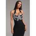thumbnail image 3 of Vestido largo elástico con flores halter de Bellabarnetten, 3 of 5