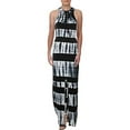 thumbnail image 1 of Material Girl Robe Maxi à Lacets Imprimée pour Adolescentes (Teinture sur Nœuds Noir et Blanc, TP), 1 of 2