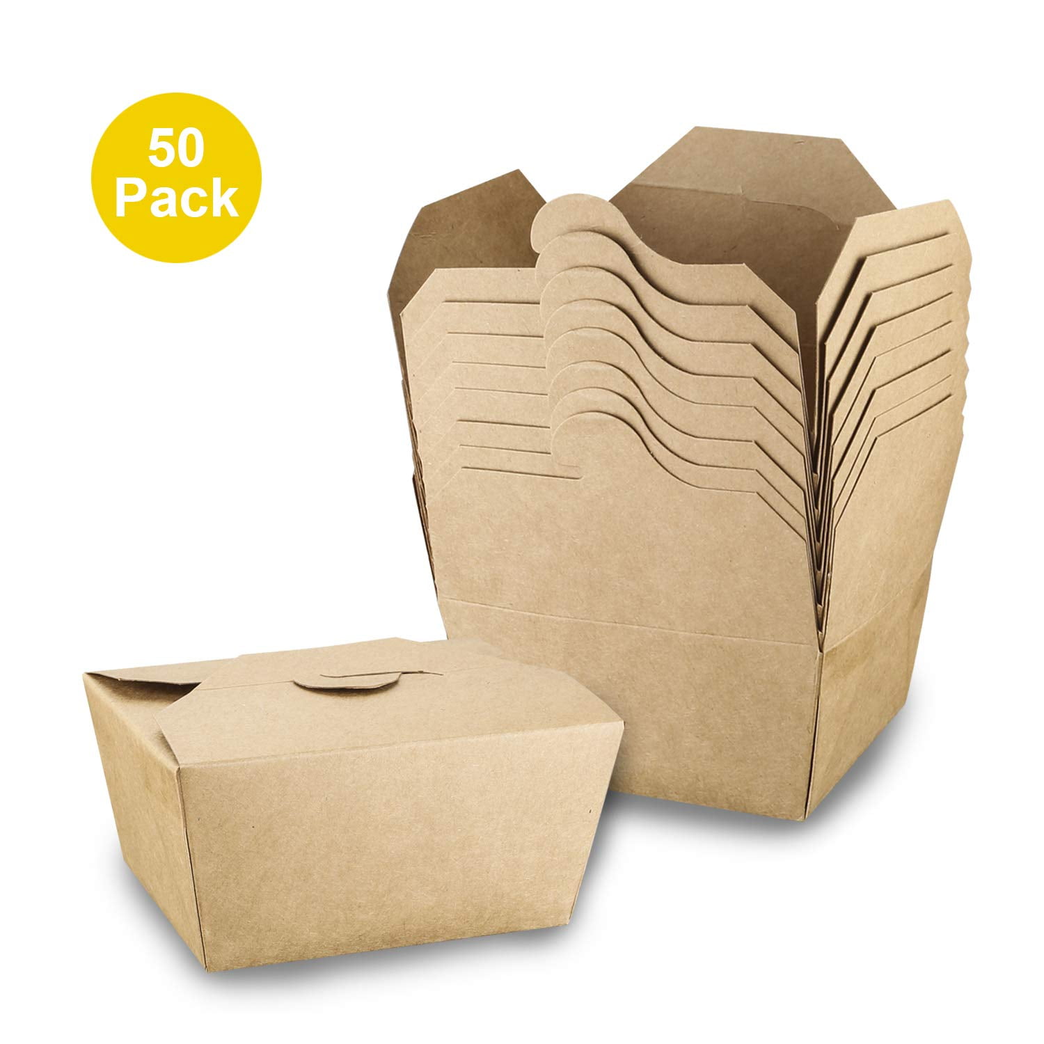 Take Out Food Containers, 27 oz Take Out Boxes Microwaveble Natural