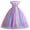 Rainbow Purple, variant on IDOPIP Girls Long Communion Princess Lace Dresses Flower Bridesmaid Pageant Party Wedding Floor Length Dance Evening Formal Gowns 11-12 Years Rainbow Purple