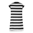 thumbnail image 6 of Women's Stripe Knit Dress, Long Sleeve Casual Dress with Round Neck, Comfortable Stretchy Fabric for Daily Wear, 6 of 7
