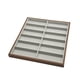 thumbnail image 5 of Estuche de madera para gafas, organizador con 12 compartimentos para relojes y joyas. Gris, 5 of 9