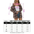 thumbnail image 5 of Women's Button Down Flannel Shirts Plaid Shacket Long Sleeve Collared Business Tops Work Blouses, 5 of 5