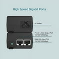 thumbnail image 3 of TP-LINK TL-PoE160S | 802.3at/af Gigabit PoE Injector | Non-PoE to PoE Adapter | Supplies PoE (15.4W) or PoE+ (30W) | Plug & Play | Desktop/Wall-Mount | Distance Up to 328 ft. | UL Certified, Black, 3 of 5