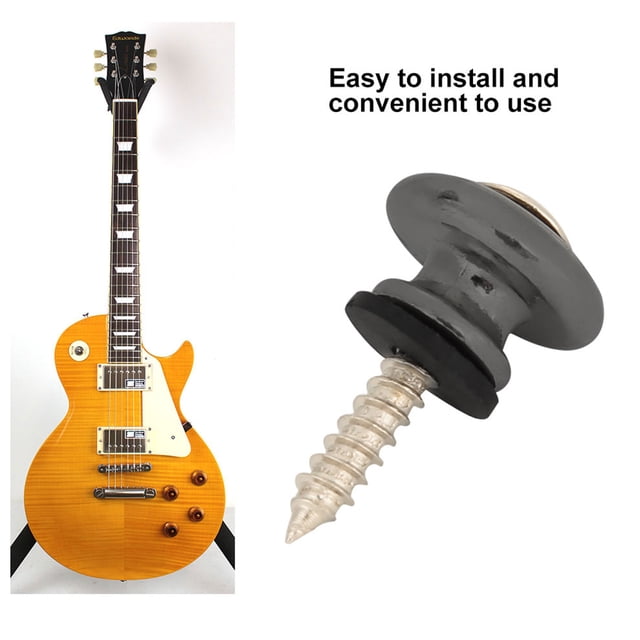 10 Pcs Guitar Strap Locks, Metal Guitar Strap Lock Button Metal End Pin with Screw for Ukulele Electric Bass