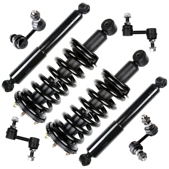 CCIYU Complete Suspension Kit Fits 2005 2006 2007 2008 2009 2010 2011 2012 2013 2014 2015 for Nissan Armada Includes Rear shock absorber Front Strut Spring Assembly Stabilizer Bar Link