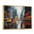 thumbnail image 2 of Designart "Cityscape composition VI" Abstract Collages Floater Framed Canvas Art Print, 2 of 7