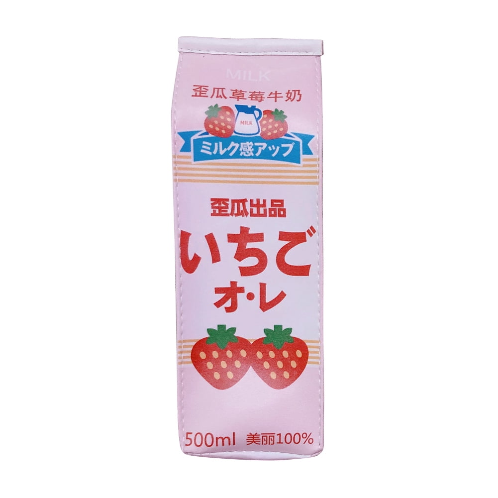 Kawaii Strawberry Milk Pencil Bag PN2648 – Pennycrafts