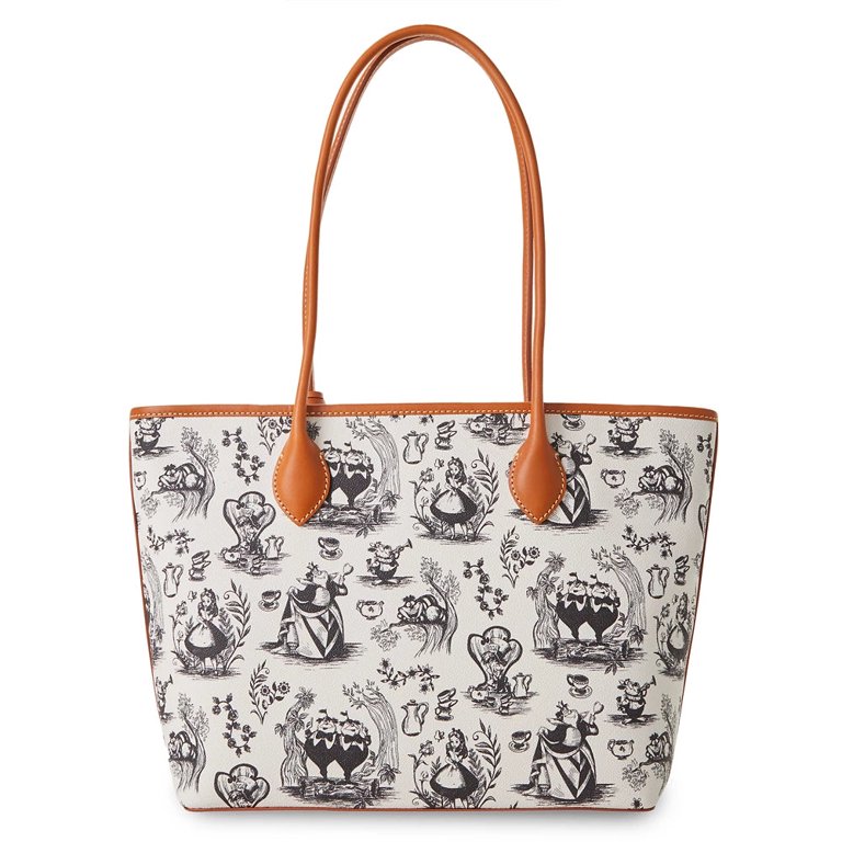 Alice in Wonderland playing with cute cat and butterflies Tote Bag